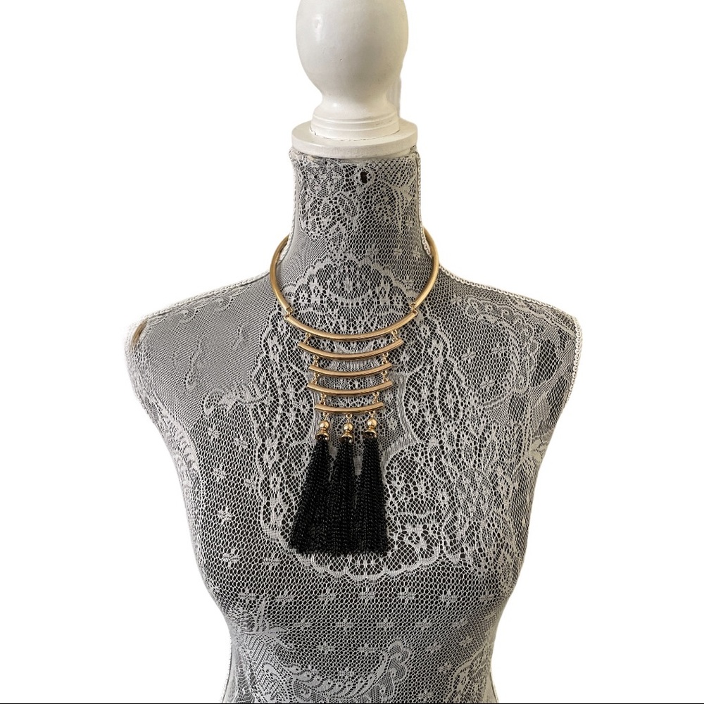 Black and Gold statement Necklace
